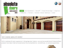Tablet Screenshot of absolutedoors.co.za